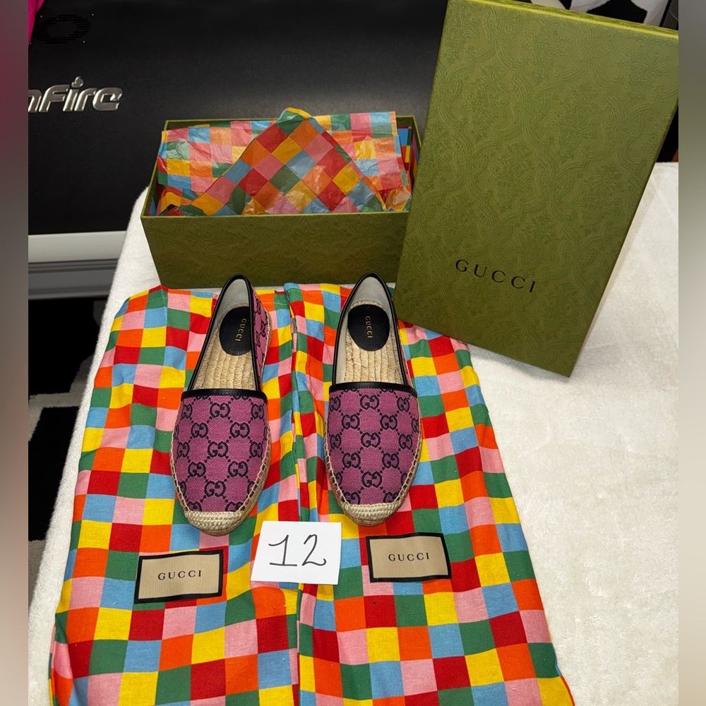 Brand new Gucci Pink and Black Loafers for women with dust bag and original box